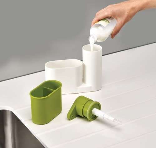 2-PIECE SINK TIDY SET EASY PRESS SOAP PUMP