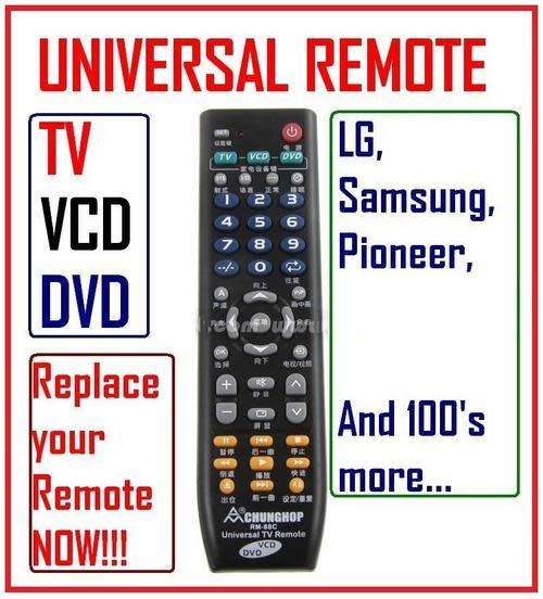 Universal TV Remote 3 in 1 , TV, DVD, VCD