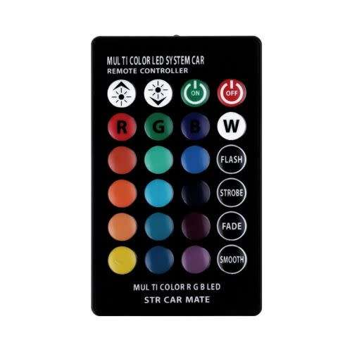 2x T10 RGB 16Color LED Car Wedge Reading Lamp Auto Interior Light+Remote Control