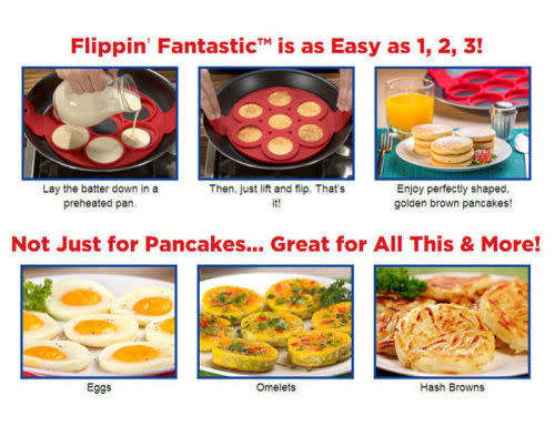 Non Stick Pancake Pan Flip Perfect Breakfast Maker Egg Omelette Flipjack Tools