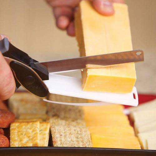 Hot Pro Trendy Clever Cutter 2-in-1 Knife & Cutting Board Scissors
