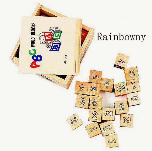 27pcs Wooden Alphabet Blocks
