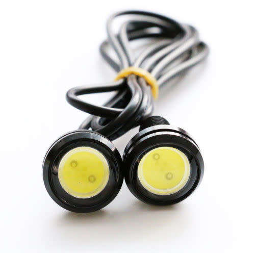 2× 23MM 9W 12v LED car fog white reversing lights Hawkeye daytime running lights