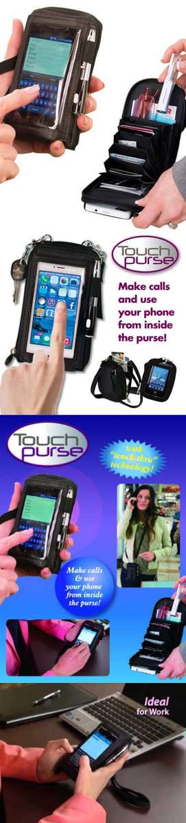 Mobile Phone Bag* Make Calls Use Your Phone from Inside The Purse* Works with Any Smartphone*
