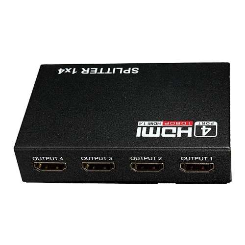 HDMI Splitter 4 In 1 out with Power Adapter- Powered HDMI Splitter for Full HD 1080
