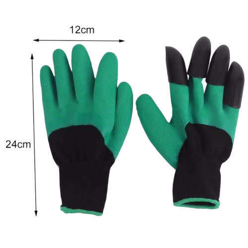 Hot Garden GENIE Gloves Digging&Planting with 4 ABS Plastic Claws Gardening PF