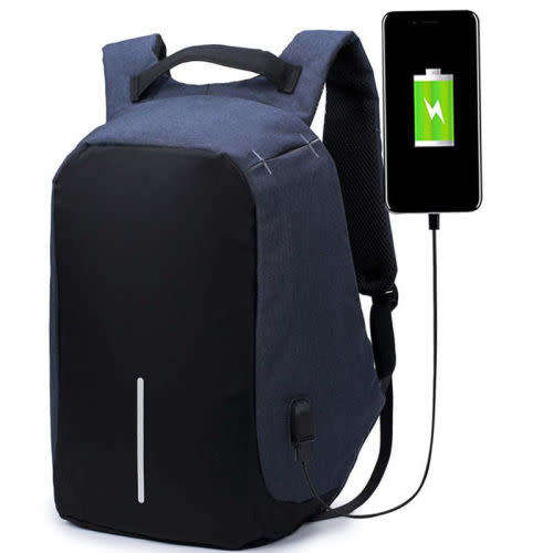 Anti Theft Laptop Notebook Backpack Bag Travel Bag With External USB Charging Port