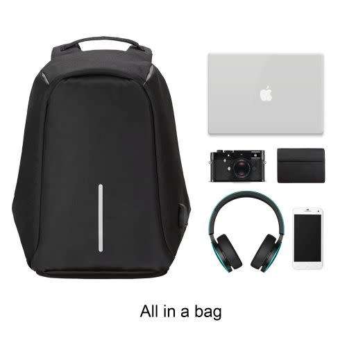 Anti Theft Laptop Notebook Backpack Bag Travel Bag With External USB Charging Port
