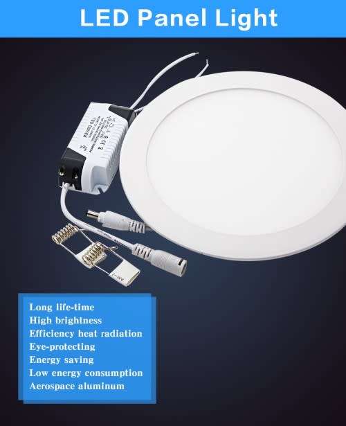 6W Round LED Panel light Recessed Kitchen Bathroom Downlight LED Ceiling