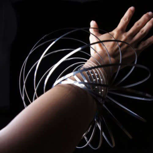 Stainless Steel Flow Hand Ring Toy Fantastic Magic Spring Funny Relax Fidget Toy