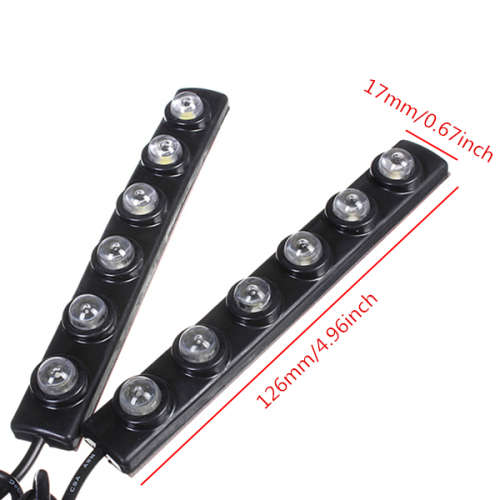 2 x Car Daytime Running Light Fog Driving Lamp 6LED White Waterproof