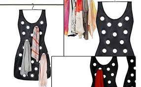 LITTLE BLACK DRESS HANGING SCARF ORGANIZER