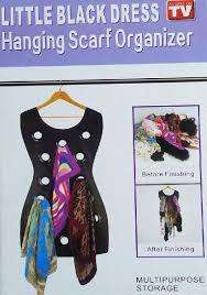 LITTLE BLACK DRESS HANGING SCARF ORGANIZER