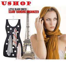 LITTLE BLACK DRESS HANGING SCARF ORGANIZER