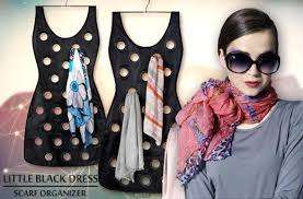 LITTLE BLACK DRESS HANGING SCARF ORGANIZER