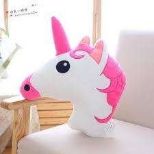 SOFT STUFFED TOY ANIMAL - Unicorn Pillow  (KKWI)
