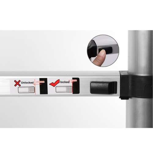 3.8M 13 Steps Aluminum Alloy Portable Extension Telescopic Ladder Single Straight Ladder (KKIKE)