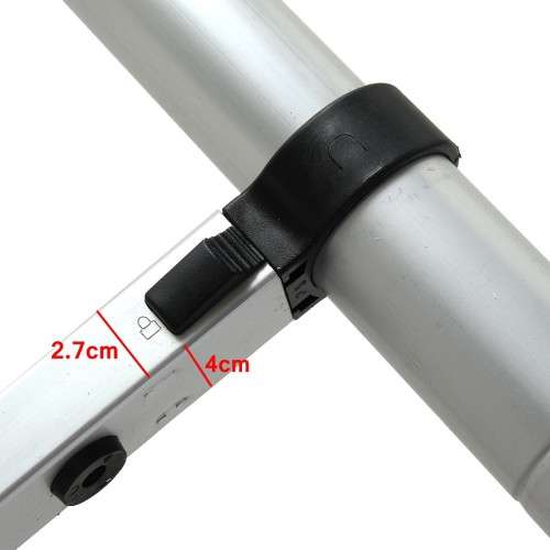 3.8M 13 Steps Aluminum Alloy Portable Extension Telescopic Ladder Single Straight Ladder (KKIKE)