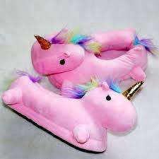 Women Slippers unicorn Cute Adult Slippers Warm Cotton Woman