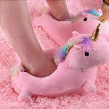 Women Slippers unicorn Cute Adult Slippers Warm Cotton Woman