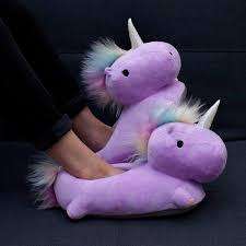 Women Slippers unicorn Cute Adult Slippers Warm Cotton Woman