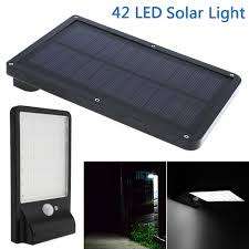 20W 42 LED Solar Power Outdoor Motion Sensor Garden Security Wall Lamp Light
