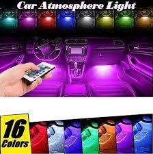 Car Voice-Activated LED Foot Light Strip Bar, Interior Decorative Colorful Atmosphere Lamp (KKHE)