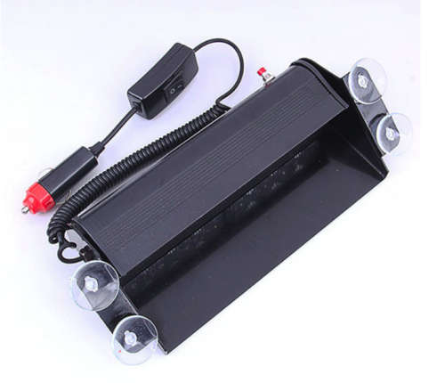 8 LED Strobe White Amber Emergency Vehicle Car Flash Light Warning Dash 3 Modes