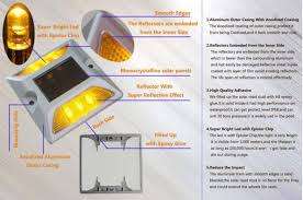 SOLMORE Solar Dock Light, 2 Pack LED Deck Light Solar Lights Path Road Dock Light (KKBIE)