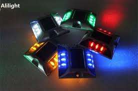 SOLMORE Solar Dock Light, 2 Pack LED Deck Light Solar Lights Path Road Dock Light (KKBIE)