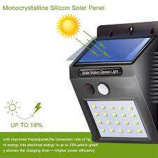 SOLAR POWERED LED SENSOR WALL LIGHT
