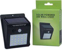 SOLAR POWERED LED SENSOR WALL LIGHT