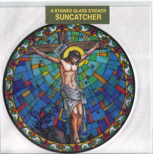 Religious stained glass sticker suncatcher Roman Catholic new