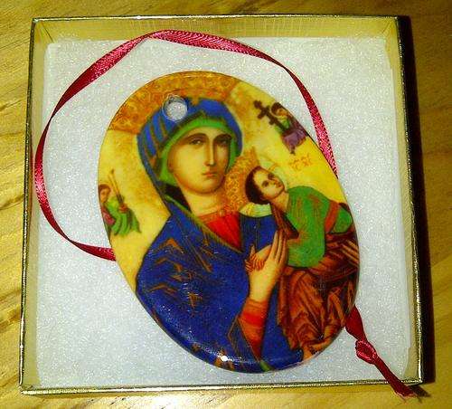 Catholic Our Lady of Perpetual Help Christmas decoration porcelain NEW