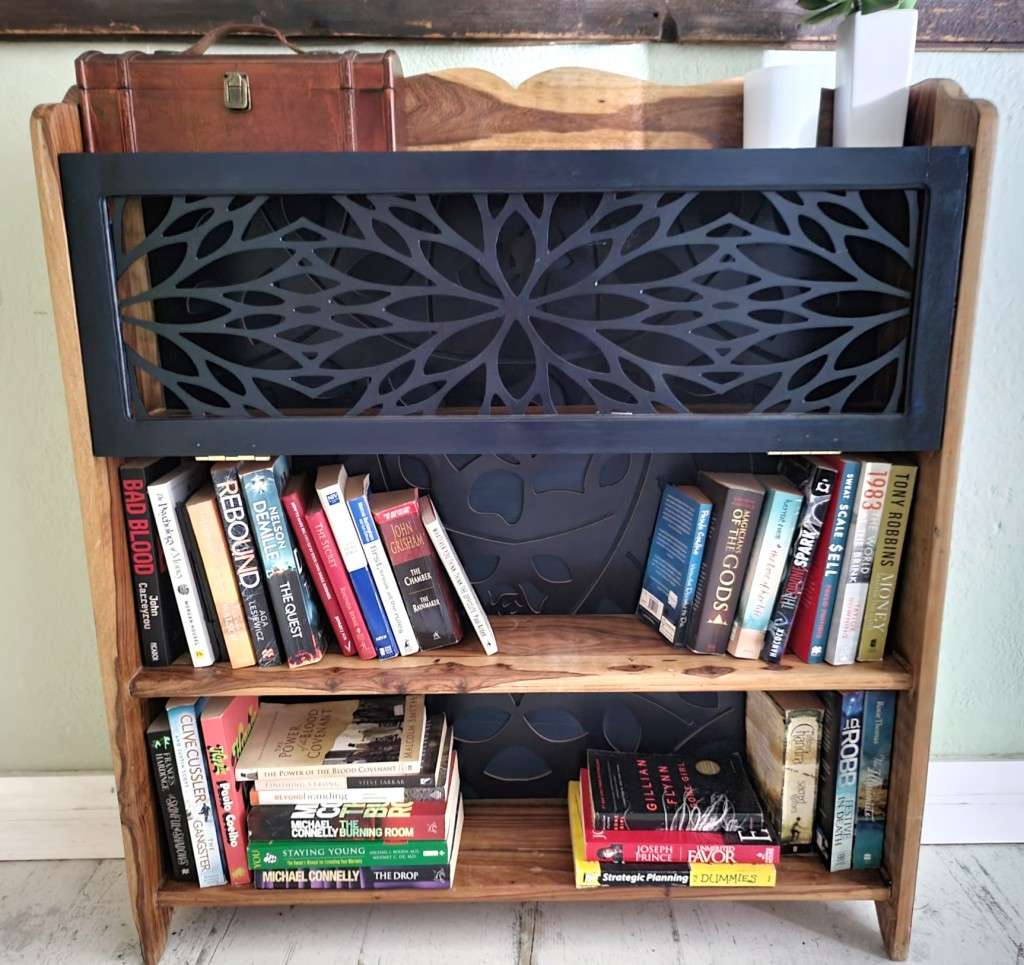 Beautiful refurbished book shelf.