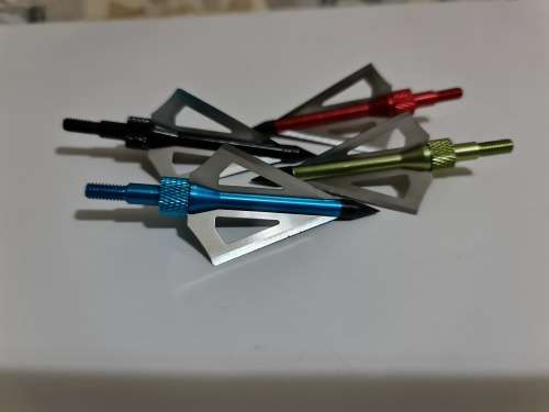 3-blade broadheads, multiple colours