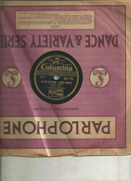 LA VIE EN ROSE-SLOW CHANTE- EDITH PIAF ( LP VINYL) 78 RPM