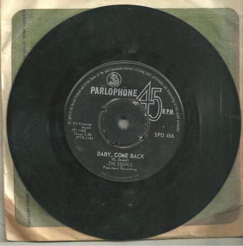 BABY, COME BACK- THE EQUALS (SEVEN SINGLE)