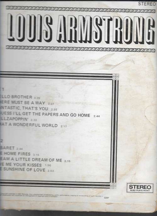 LOUIS ARMSTRONG - THE WONDERFUL WORLD OF (LP)