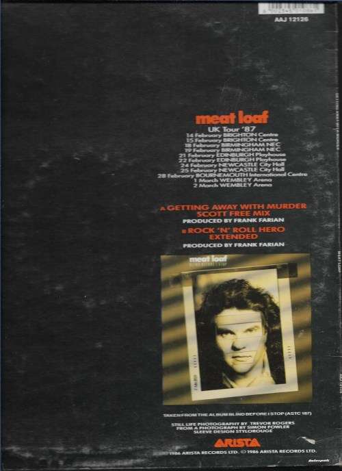 GETTING AWAY WITH MURDER- MEATLOAF (lP VINYL 12`)