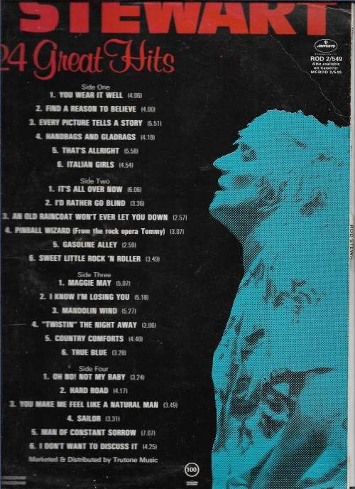 ROD STEWART- 24 GREAT HITS (LP RECORD)