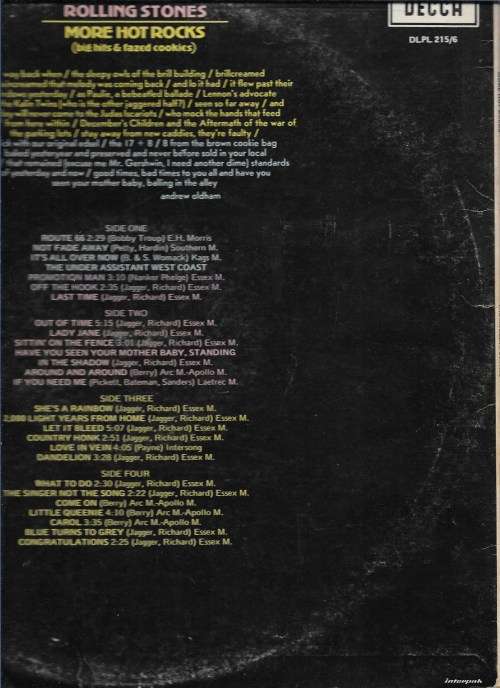 MORE HOT ROCKS- THE ROLLING STONES (LP RECORD)