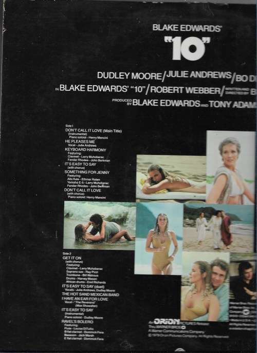 10 - BLAKE EDWARDS- ORIGINAL SOUNDTRACK (LP RECORD)