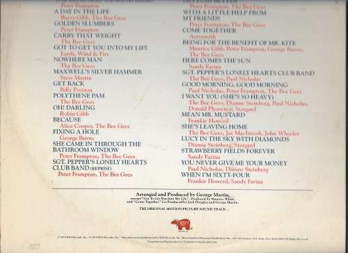 SGT PEPPERS LONELY HEARTS CLUB BAND- PETER FRAMPTON- THE BEE GEES (LP RECORD)