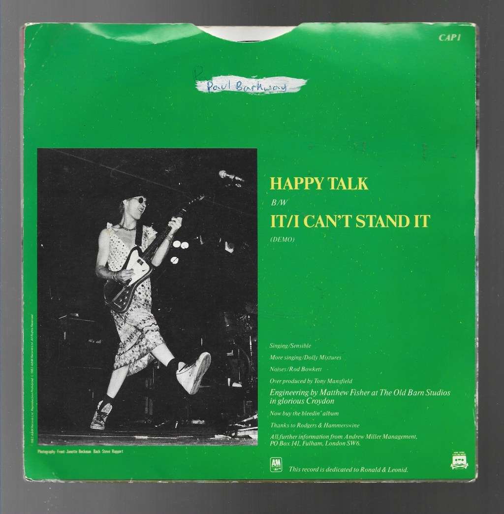 HAPPY TALK- CAPTAIN SENSIBLE (SEVEN SINGLE)