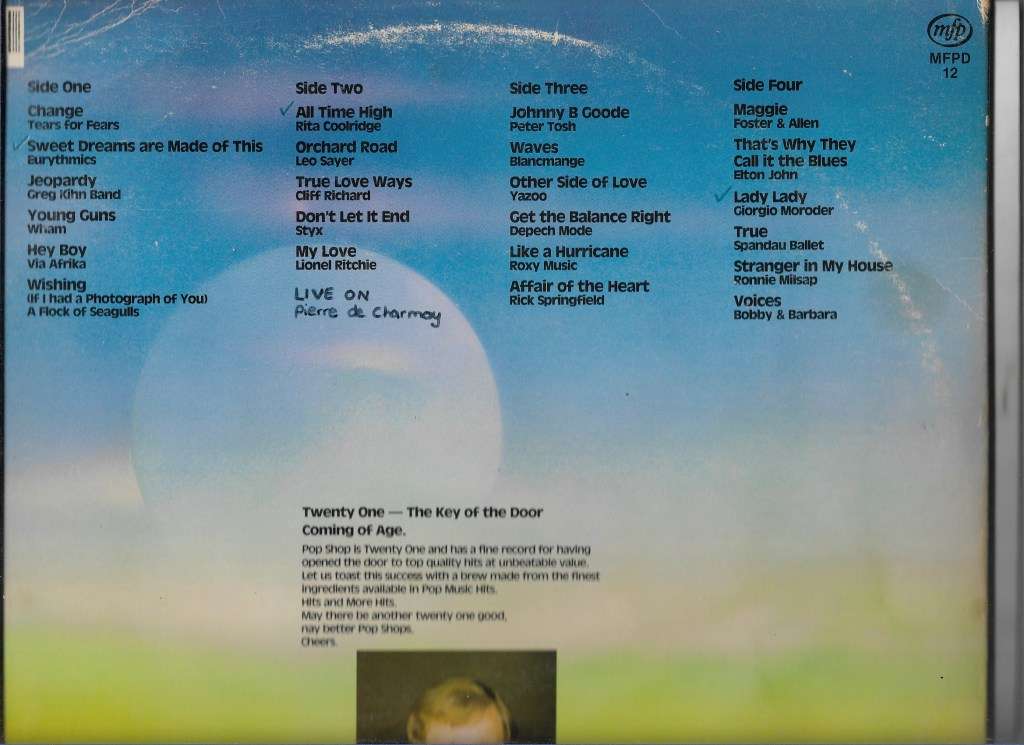 POP SHOP- VOL 21 (LP RECORD)