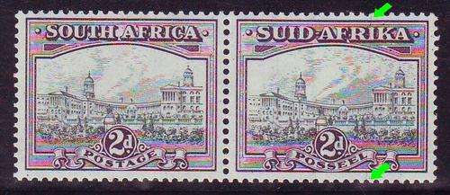 UNION - 1933-48 2d Grey & Dull Purple with Line going through stamp - CV R1 000(2008) - Mint(**)