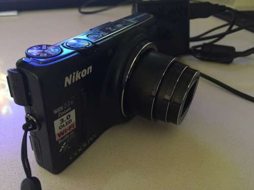 Nikon COOLPIX S9500 Wi-Fi Digital Camera with 22x Zoom and GPS (Black)