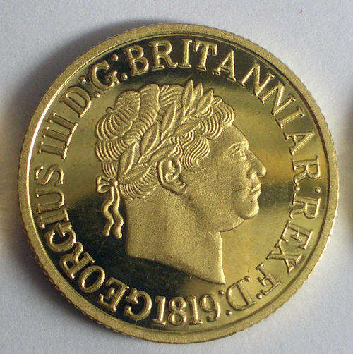 REAL SOLID 9CT GOLD COIN 1819 GEORGIUS III D:G: BRITANNIAR:REXF:D