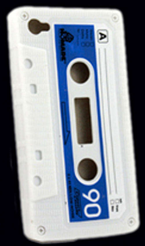 RETRO WHITE TAPE SKIN CASE COVER SKIN FOR iPHONE 4 & 4S